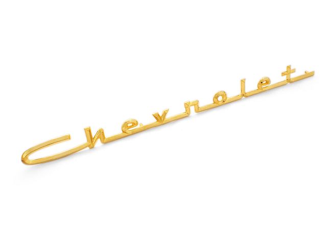 Product image (1957 "chevrolet" Hood Script - 6 Cyl)